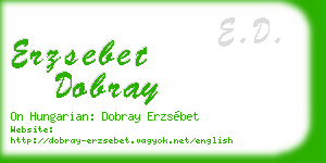 erzsebet dobray business card